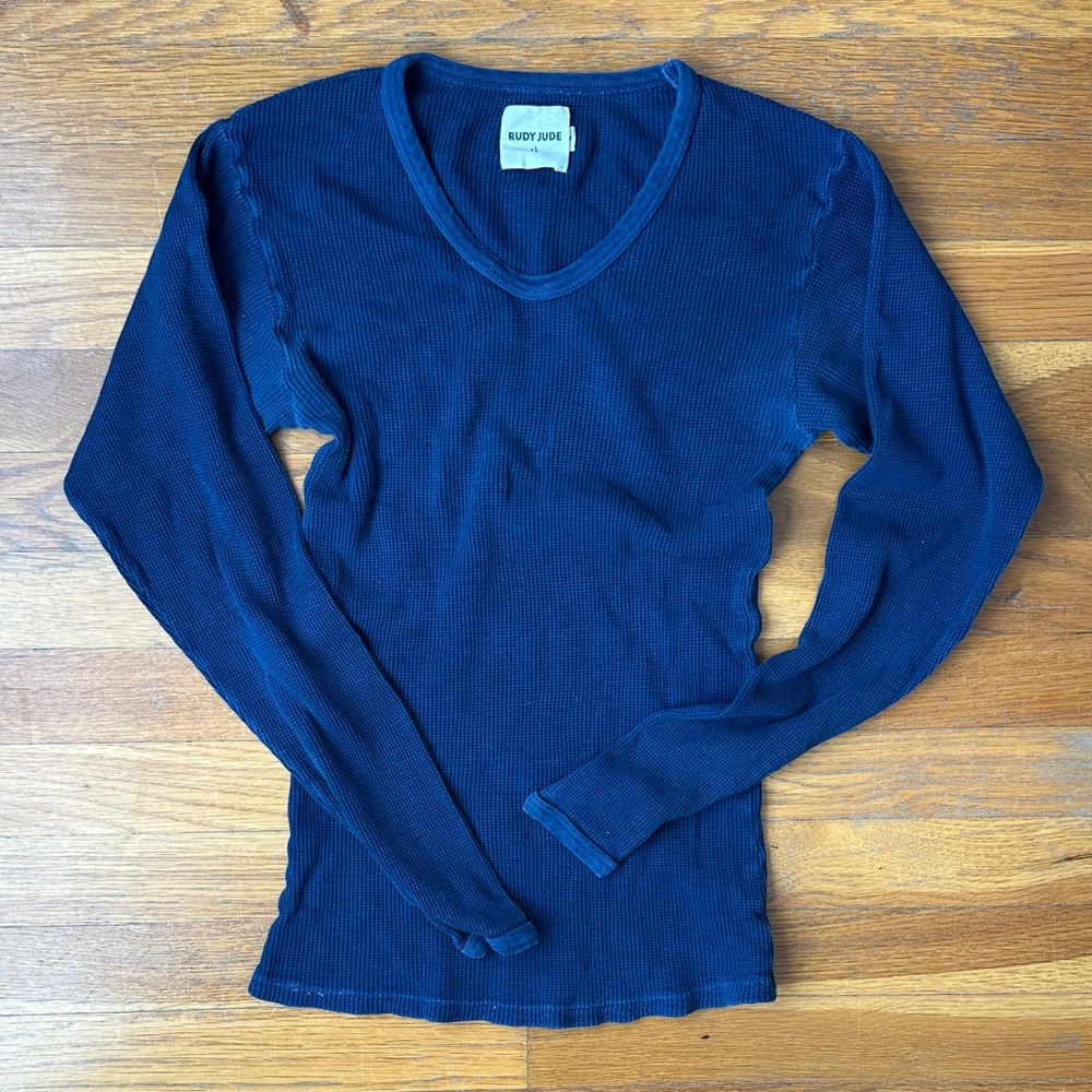Rudy Jude - adult signature thermal shirt - indigo - size m